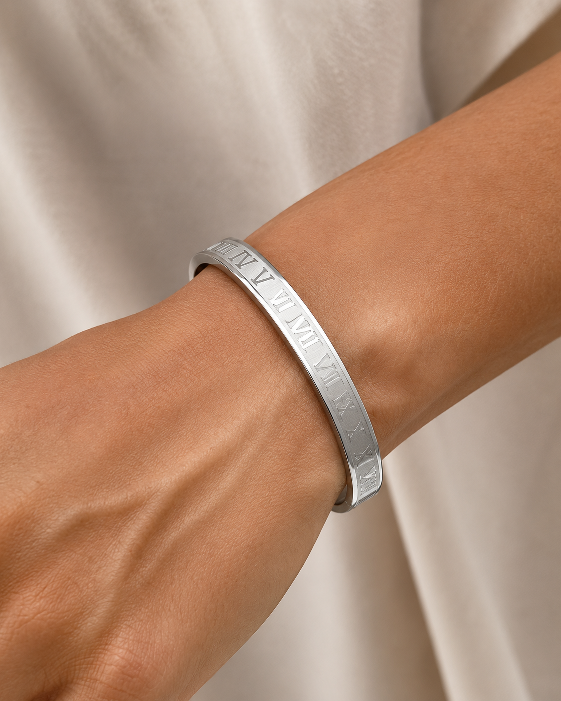 Millennium Silver Roman Bracelet